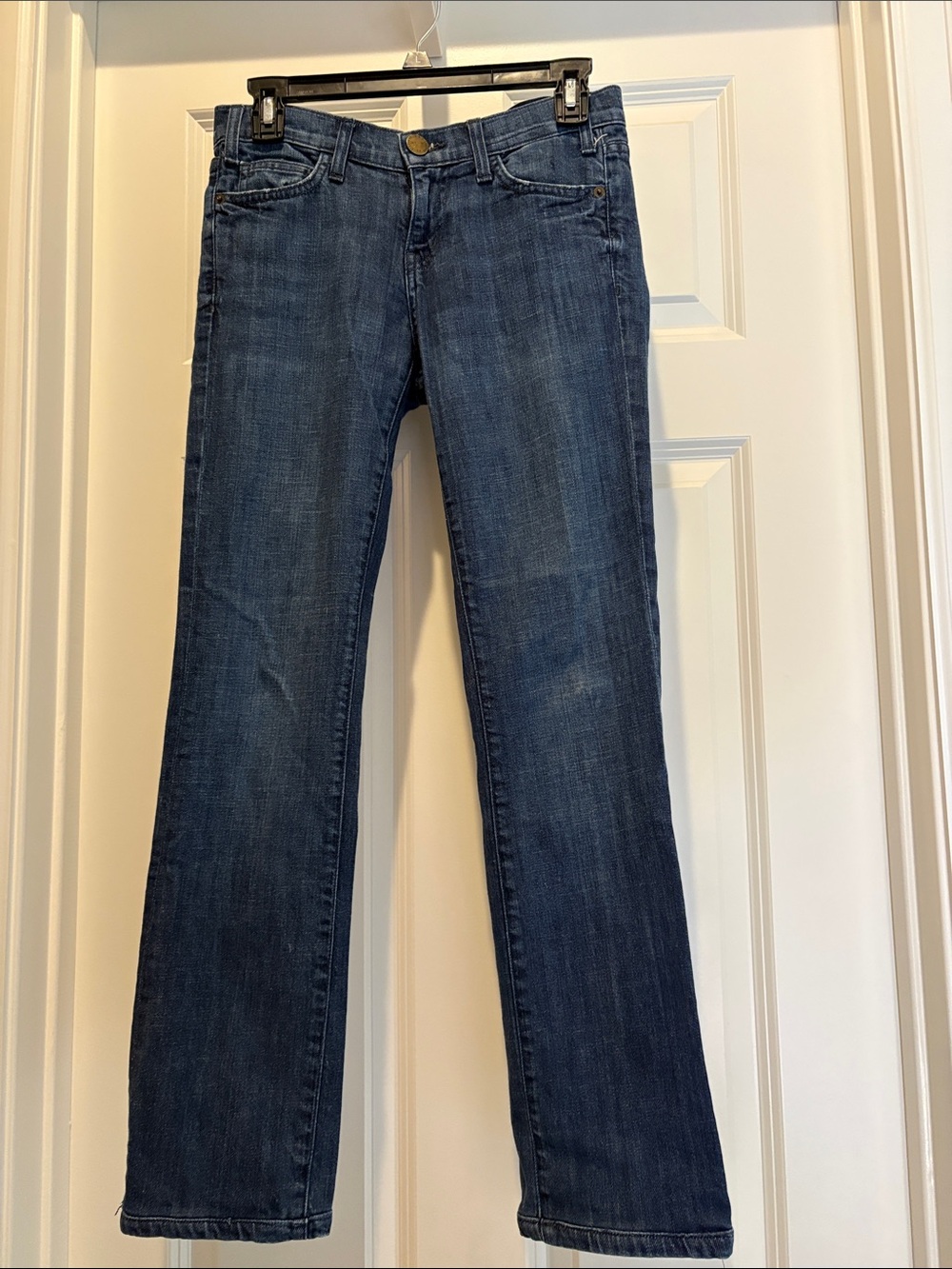 Current/Elliott Dark Indigo Boot Cut Jeans- 98% cotton, 2% elastane